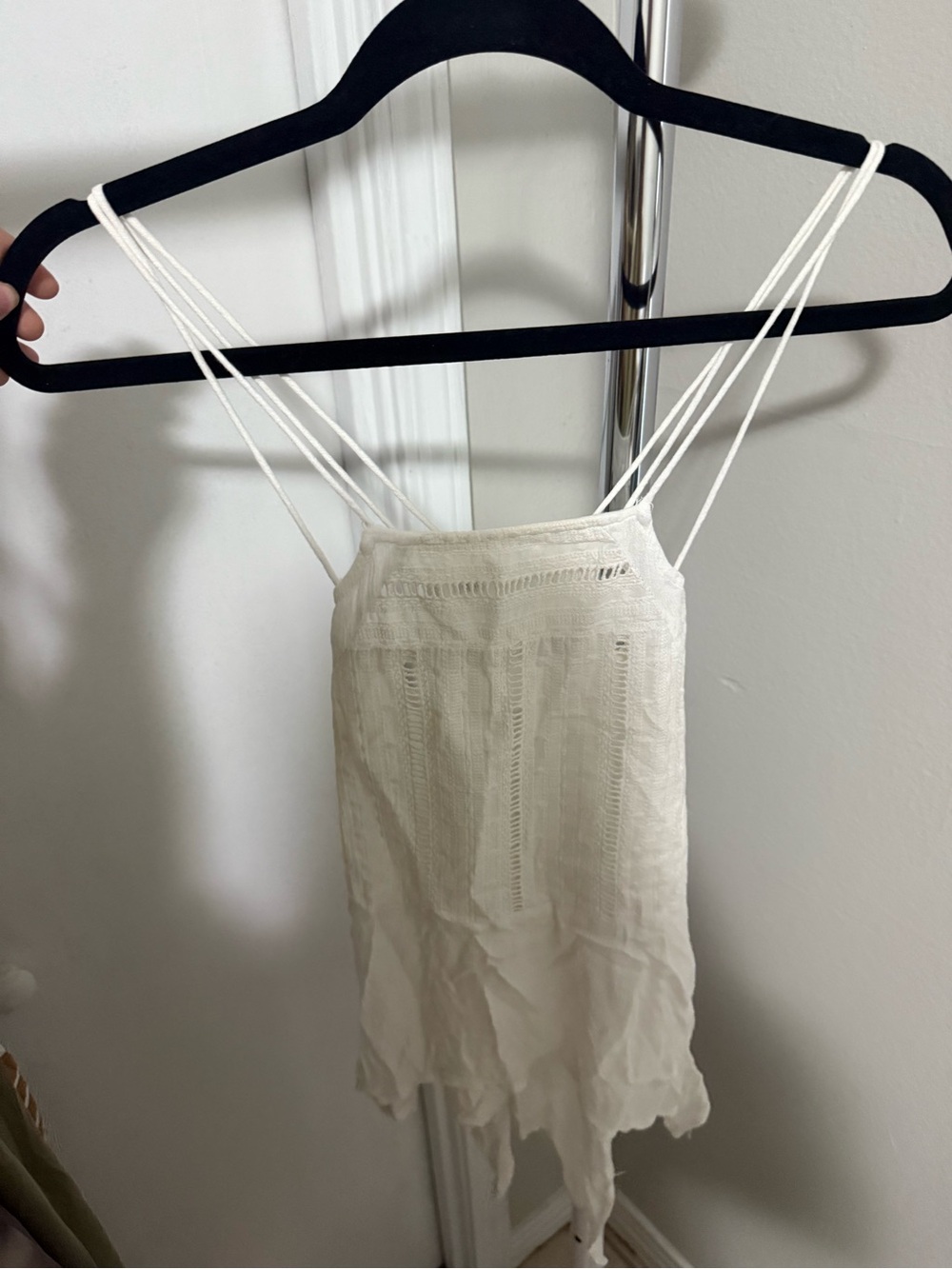 Women’s Cream Spaghetti-Strap Top